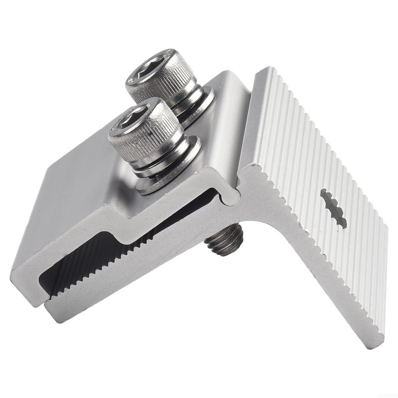 1/4 Pieces Solar Panel Clamps Aluminum Solar Panel Mounting Brackets