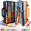 Preciva Ferrule Crimping Tool Kit, Self-Adjustable Ratchet Crimper for AWG