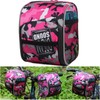 Boxonly Red Camo Handlebar Bag, Waterproof Bike Frame Bag, Large