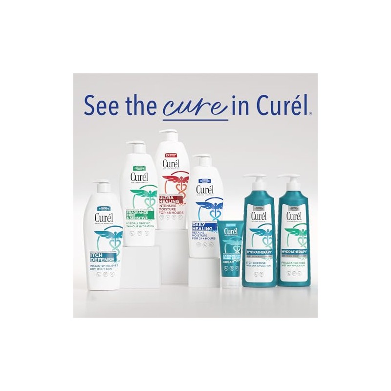 Curel Skincare Hydra Therapy Itch Defense Wet Skin Moisturizer, 12