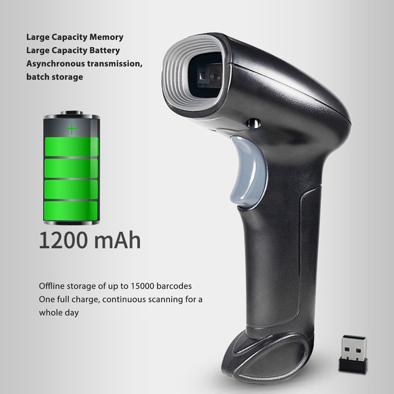 Barcode Scanner USB Wired 2.4G Wireless CMOS 1D 2D QR