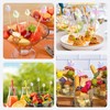 100PCS Fancy Toothpicks for Appetizers, 4.7 Inch Pearl Flower Skewers