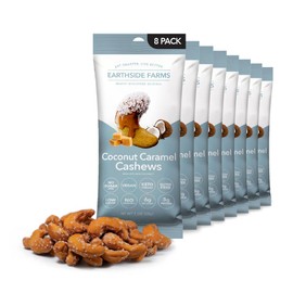 Earthside Farms Coconut Caramel Cashews 1oz, 8 Pack