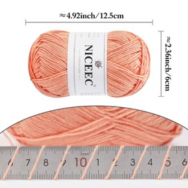 4 Skeins Soft Baby Cotton Yarn- Color V