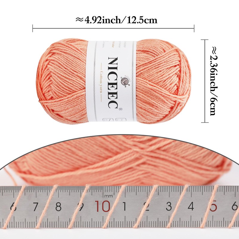 4 Skeins Soft Baby Cotton Yarn- Color V