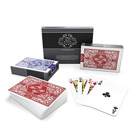 Naipes de balas – naipes de plástico impermeable, 2 barajas, dos pips, tarjeta de corte Whit, cubierta duradera para póker, patinaje, rummy, para adultos, tamaño de puente estándar, cubiertas 52