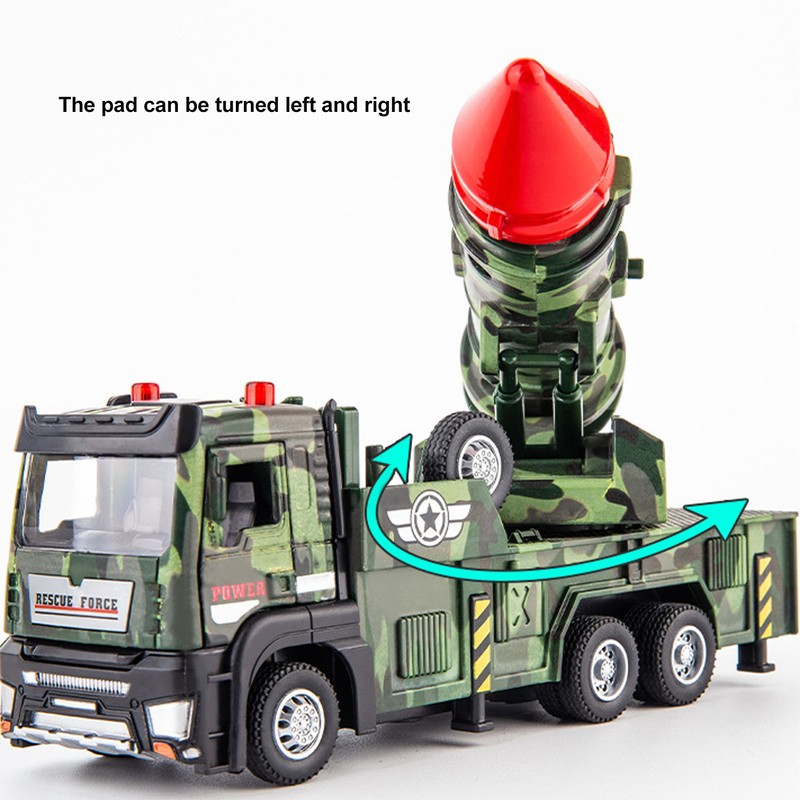 Missile Truck Toy High Simulation Strong Return Force Alloy Lights