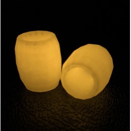 Vinfie Orange Glow In The Dark EDC Lanyard Bead, 14 Sided Bead, USA Made, 2 Pack