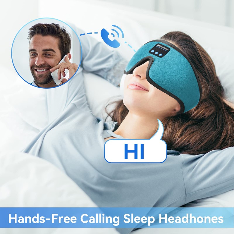 LIGHTIMETUNNEL Sleep Headphones, 3D Bluetooth Sleep Mask, Washable Sleeping Headphones
