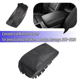 Unbranded Fits 2011-2020 Jeep Grand Cherokee Middle Console Lid Armrest Leather Cover NEW