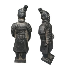 Terracotta Warriors, Ancient China Qin Dynasty Terracotta Warriors Sculpture Home Display Table Display Gift Multi Presentation 8.8" Tall, Soldier
