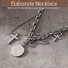 AITAOTAO Cross Pendant Necklace for Women - Round Female Image
