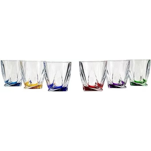 Bohemia Crystal T939320011(6) Six 11 Oz Whisky Glasses 6-Piece Set