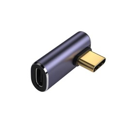 90 Degree USB C Adapter, USB-C Male to USB-c Female Adapter, Thunderbolt 4/3 10Gbps Connecter 60W Fast Charge for Steam Deck, Switch, VR, Pad Pro and More Type C Devices (Vertical Angle)