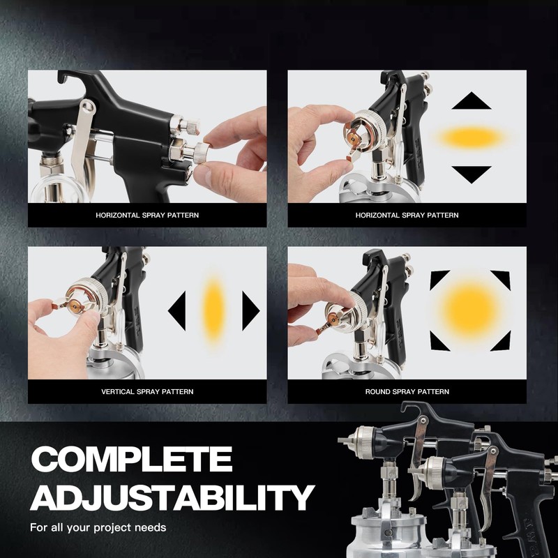 SWL PQ-2U Paint Sprayer Gun, Paint-Saving Spray Gun for Car