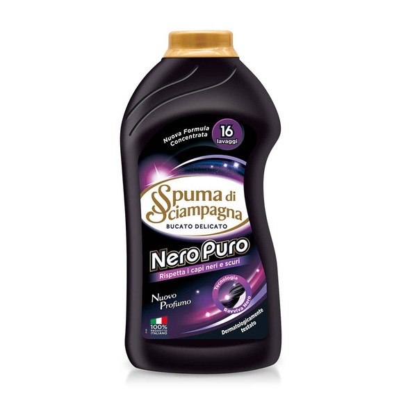Spuma di Sciampagna:"NeroPuro" Laundry Detergent for Black and Dark Garments * 33.3 Fluid Ounces (1000ml) Bottle