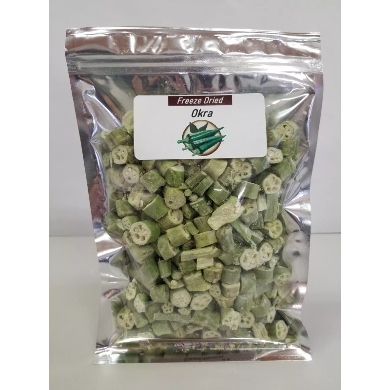 Eterna Fresh Freeze Dried Okra Camping Hiking Survival Storage Food