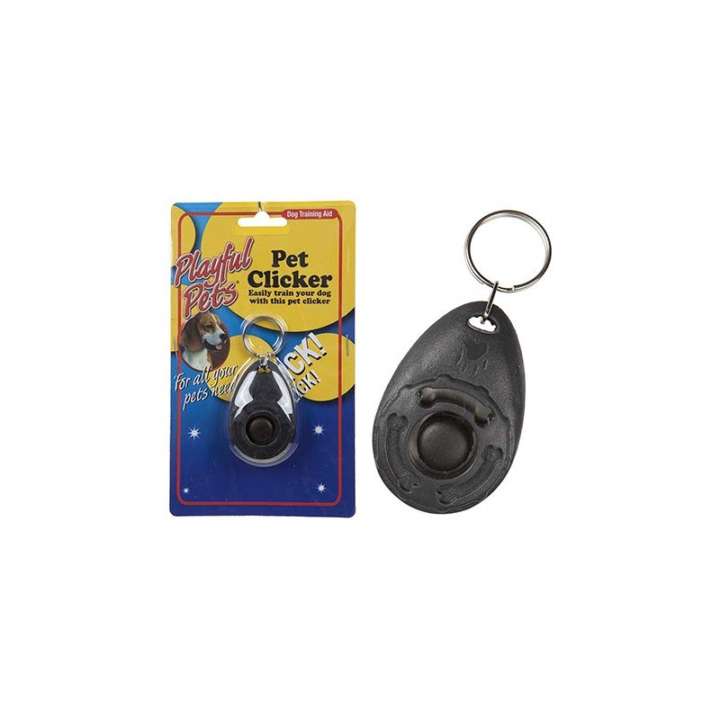 PMS DOG TRAINING CLICKER ON KEY RING ON SLIDE ON