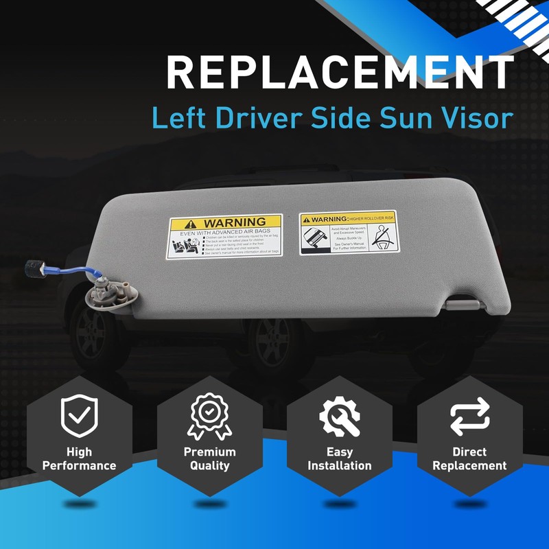 Femibon Driver Left Side Sun Visor Compatible with Honda Pilot