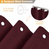 BTTN Burgundy Shower Curtain - Linen Textured Heavy Duty Waterproof