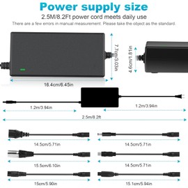 54.6V 2A Charger 7-in-1 Universal for 48 Volt Battery Charger Fast Charging for 13S Li-ion Battery