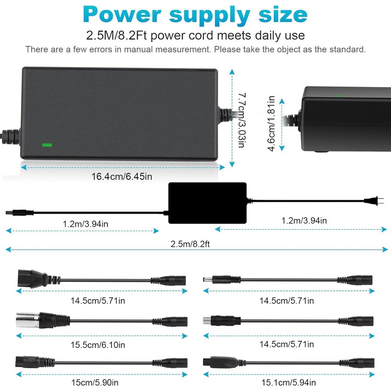 54.6V 2A Charger 7-in-1 Universal for 48 Volt Battery Charger