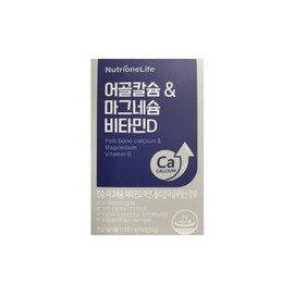 NutriOneLife 뉴트리원 어골칼슘 마그네슘 비타민D 1000mg x 60정 NutriOne Fish Bone Calcium Magnesium Vitamin D 1000mg x 60 Tablets