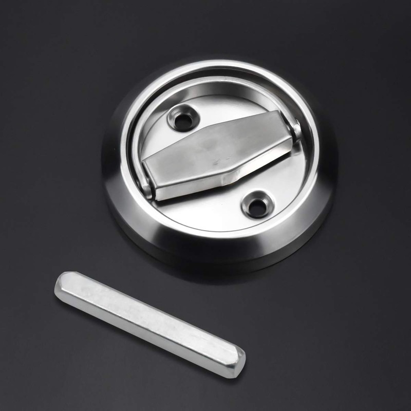 1 Pair Recessed Door Handle Round Flush Pull Handle Cabinet