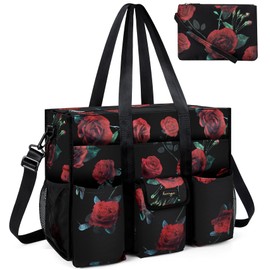 BARRGIE Utility Tote - Water Resistant Bag with 19 Exterior & Interior Pockets - Large Bag for Women, Teacher, Work