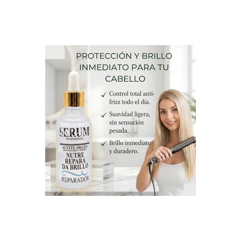 Sérum Capilar Anti Frizz con Protector Térmico AMAIA’S 80 ml