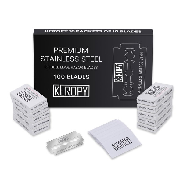 Keropy KEROPY 100 Safety Razor Blades - Super Sharp Stainless