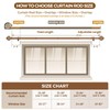KAMANINA 2 Pack Curtain Rods for Windows 48 to 84