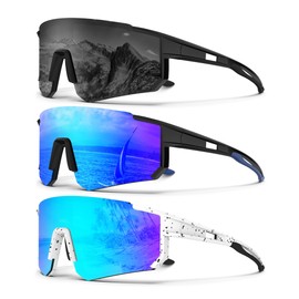 KALIYADI Polarized Sunglasses-for-Men Sports Sunglasses: Mens Running Sun Glasses UV400 Protection for Cycling Fishing