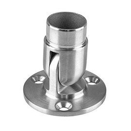Cosch Edelstahl Joint with Flange 0° - 90° Joint Piece Stainless Steel V4A Polished K240 Diameter 42.4 x 2.0 mm