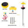 DUNGGLE Solar-Powered Bird Feeder with LED Flamingo Light - Vibrant