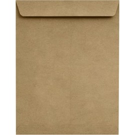LUXPaper 10 x 13 Open End Envelopes | Peel & Press | Grocery Bag Brown | 70lb. Text | 50 Qty