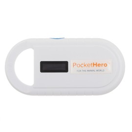 Pocket Hero™ ISO Microchip Scanner for Pets – Compact, Rechargeable Reader with Bright Display, USB Cable and Test Chip Included