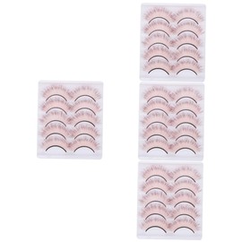 Ipetboom 20pairs Faux Eyelash Extensions for Women Individual Lashes Manga Style Thick Long for Party Photography Fashion Show