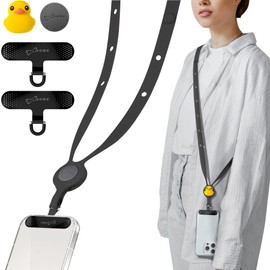 2024 Bone Strap Holder, Smartphone Strap Hole, Neck Strap, Washable, Clean, Fall Prevention, Neck Hanging, Crossbody Shoulder, Shoulder Strap, Tearing Prevention, Durable, Compatible with All Models,