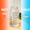 EWEIGEER High Borosilicate Glass Cup With Lid,Graduated Drinking Bottle,Portable,Leak Proof,for