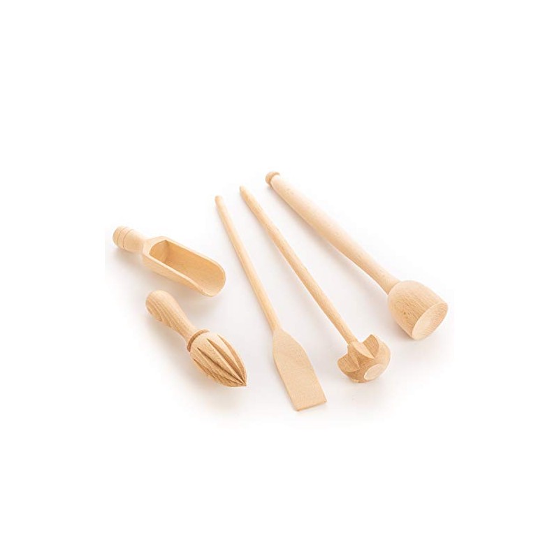 tuuli Kitchen Utensil Set Kitchen Cooking Beech Wood (Whisk, Spatula,