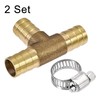 sourcing map Barb Hose Fitting 12mm OD Tee T Shape