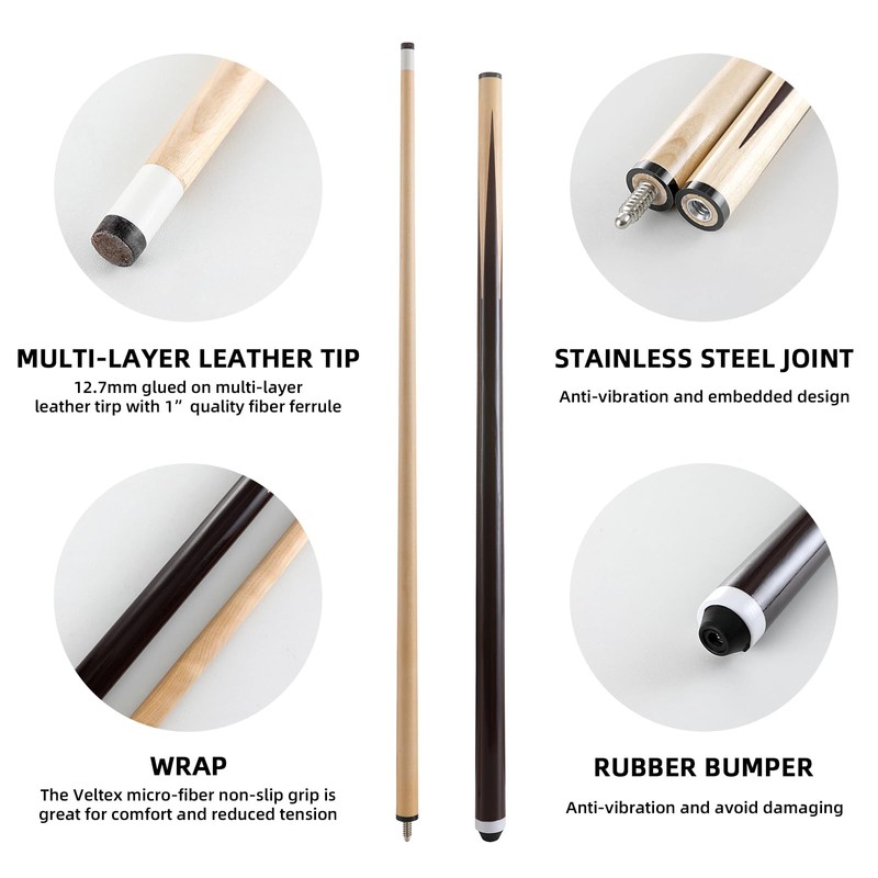 HNQQ Pool Cue Stick/Billairds cue Stick (48" Set of 4)