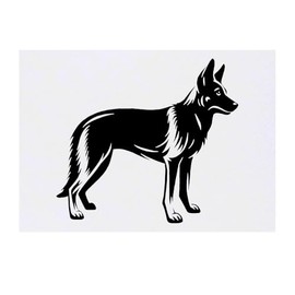 'German Shepherd' Temporary Tattoo - Water Resistant, Skin-Safe, Non-Toxic Transfer (TO00075999)