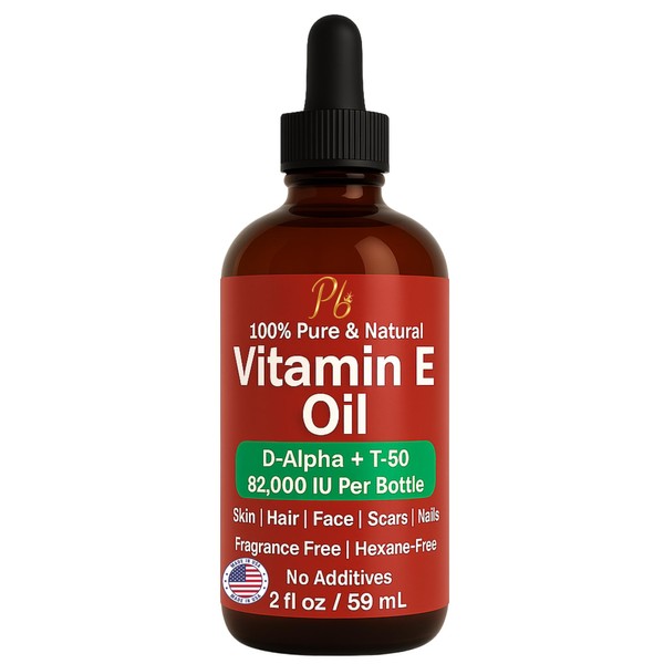 Vitamin E Oil – 82,000 IU Per Bottle | Broad-Spectrum