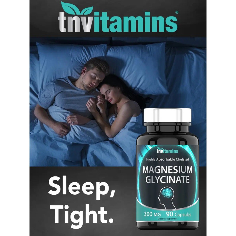 Magnesio Glicinato Tnvitamins Cápsulas 300 Caps