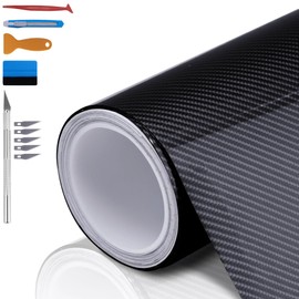 NewL 6D Car Carbon Fibre Sticker High Gloss Vinyl Film Car Interior Waterproof and Anti-Scratch Sticker (30 cm x 300 cm)