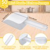 Gejoy 50 Pcs Plastic Ice Scoop Multi Purpose Kitchen Scoops