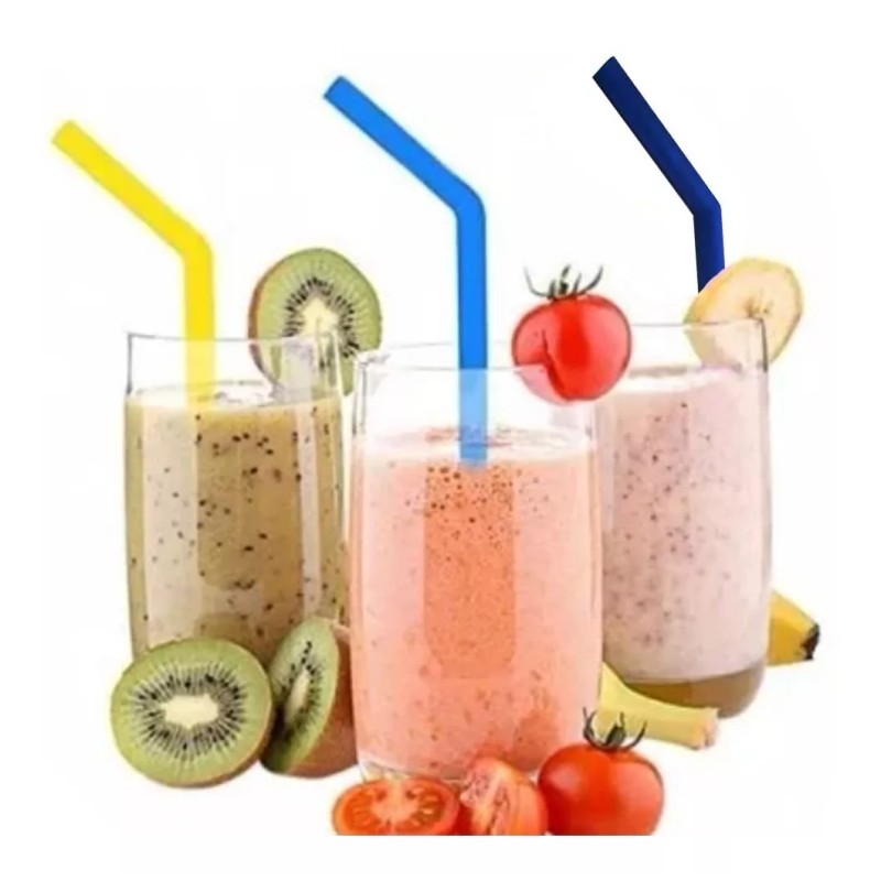Universo en Linea Popote Silicona Frappe Ecológico 6 Piezas Cepillo
