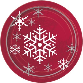 Unique Party 44494 - 18cm Sparkle Tree Christmas Party Plates, Pack of 8